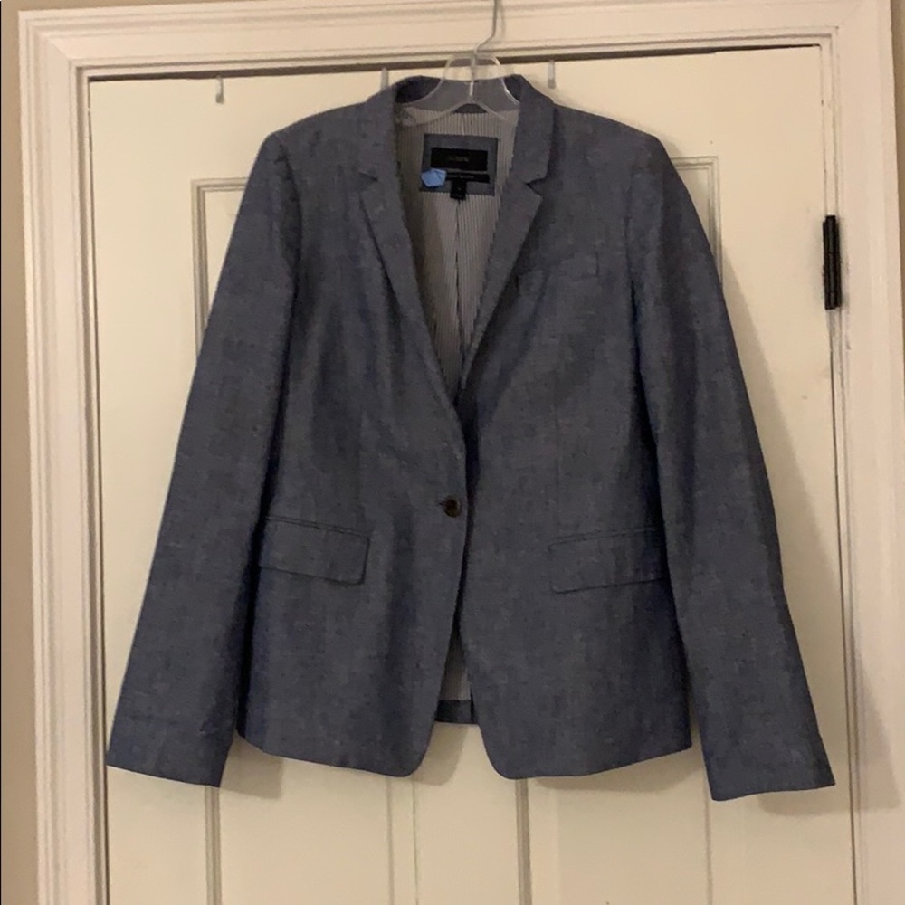 J. Crew Chambray Blazer